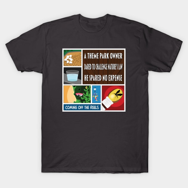 Jurassic Park Haiku Art T-Shirt by ComingOffTheReels